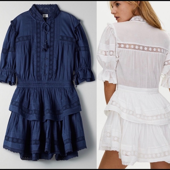 Aritzia Dresses & Skirts - Aritzia Sunday best peace dress sz 8 navy blue